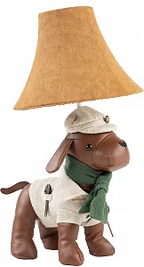 Настільна лампа Happy Lamps Spike LED 48 см Веганська шкіра Ручна робота Собака - Фото 1
