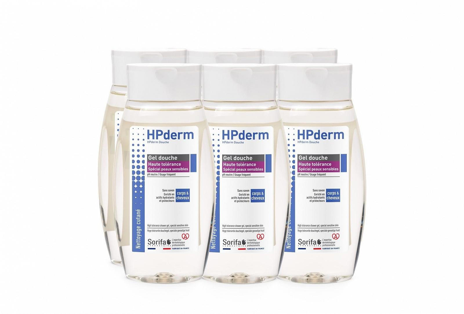 Гель для душу 2-в-1 для тіла та волосся HPderm High Colour Power 6 шт. по 250 мл для чутливої шкіри та татуювань, фото №1