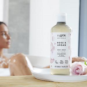 Гель для душу I Love Naturals Rose & Argan з оліями троянди та пачулі 3 x 500 мл synthetic.ua - Фото 1