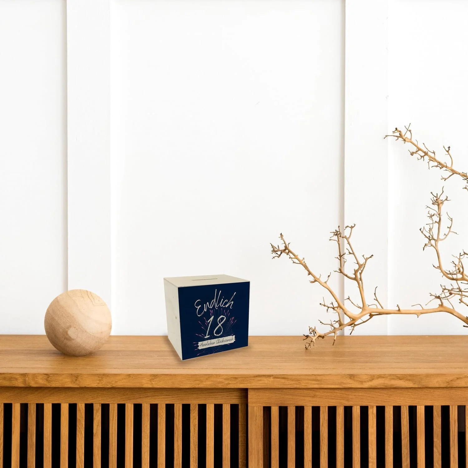 Скарбничка Endlich 18 Дерев'яна "Herzlichen Glückwunsch" На 18-річчя, фото №4