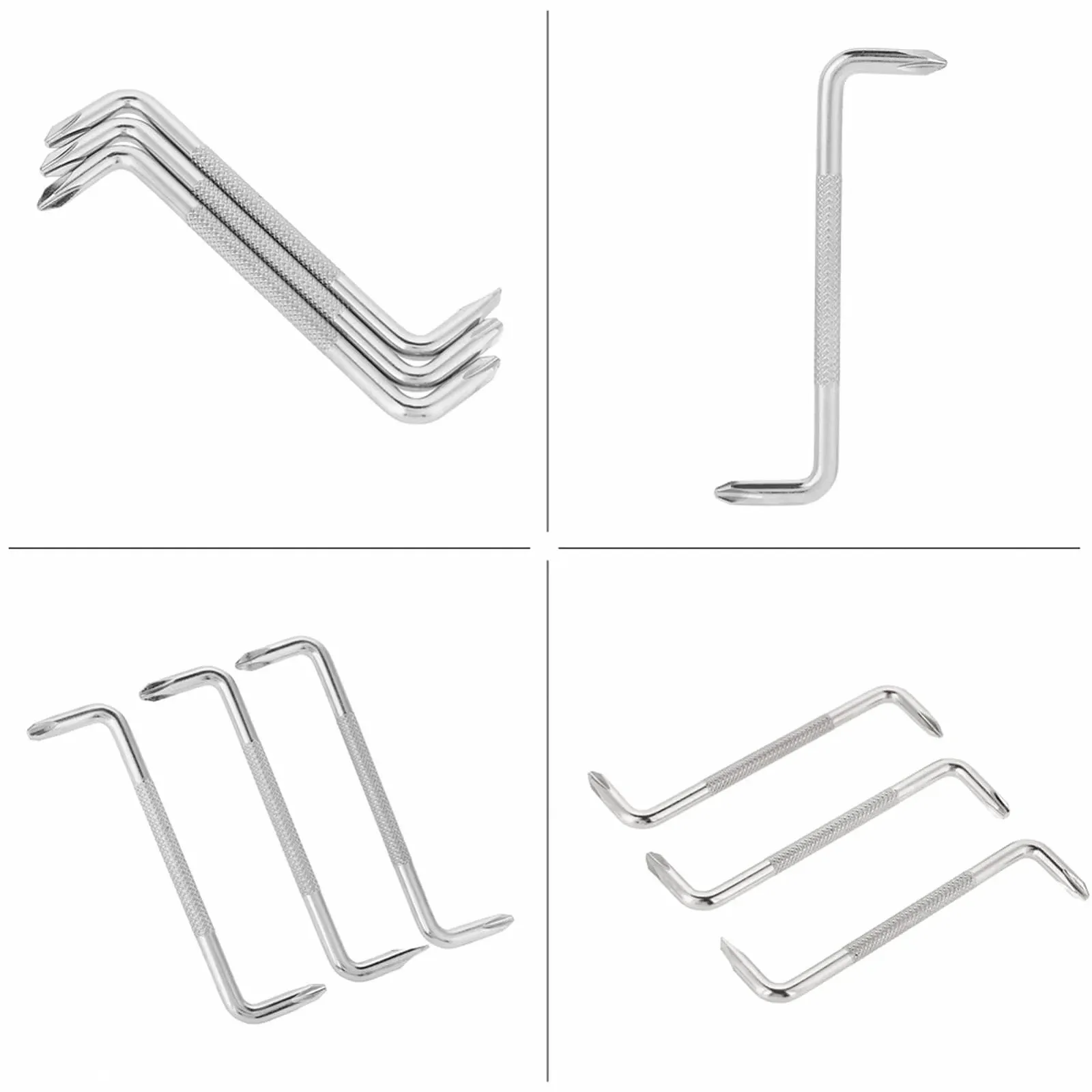 Отводная отвертка Pro 90 градусов из трех частей Рукоятка прямая Угловая, фото №5