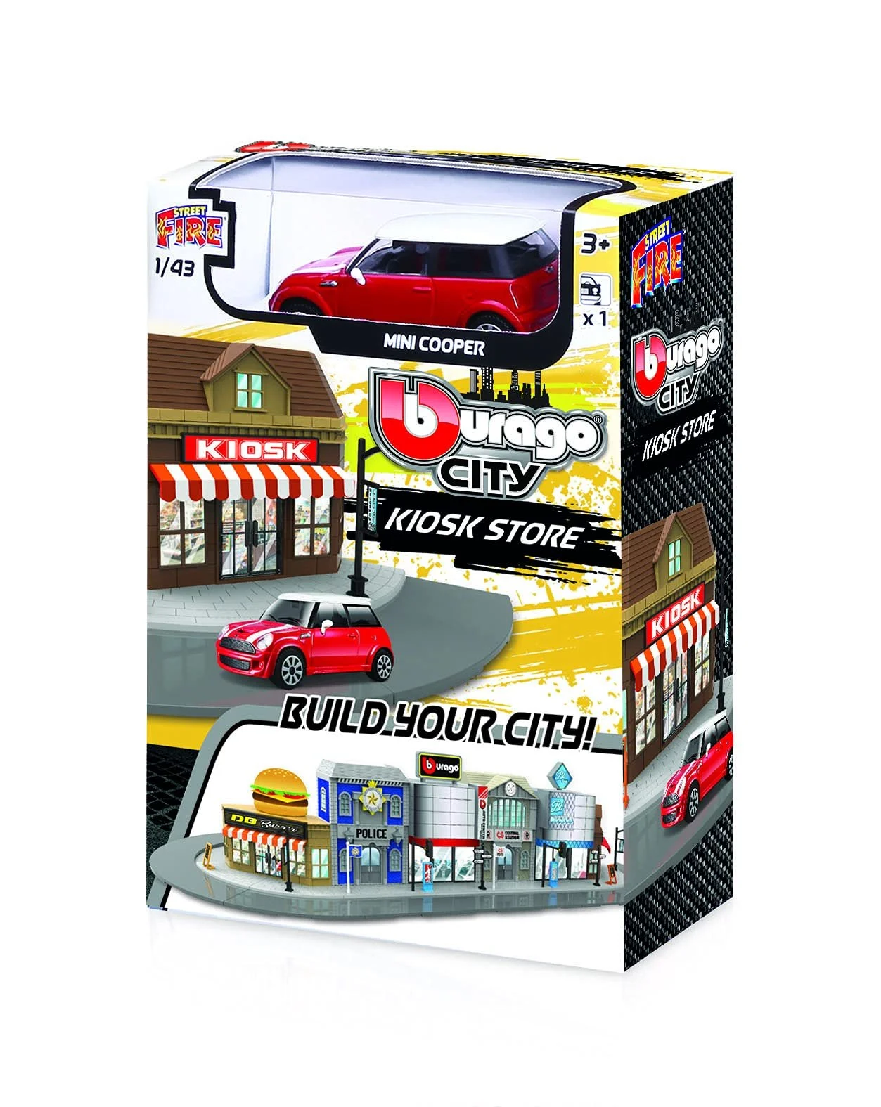 Ігровий автотрек набір Bburago City Kiosk з аксесуарами та 1 машинкою (18-31506), фото №2 Ігровий автотрек набір Bburago City Kiosk з аксесуарами та 1 машинкою (18-31506), фото №2