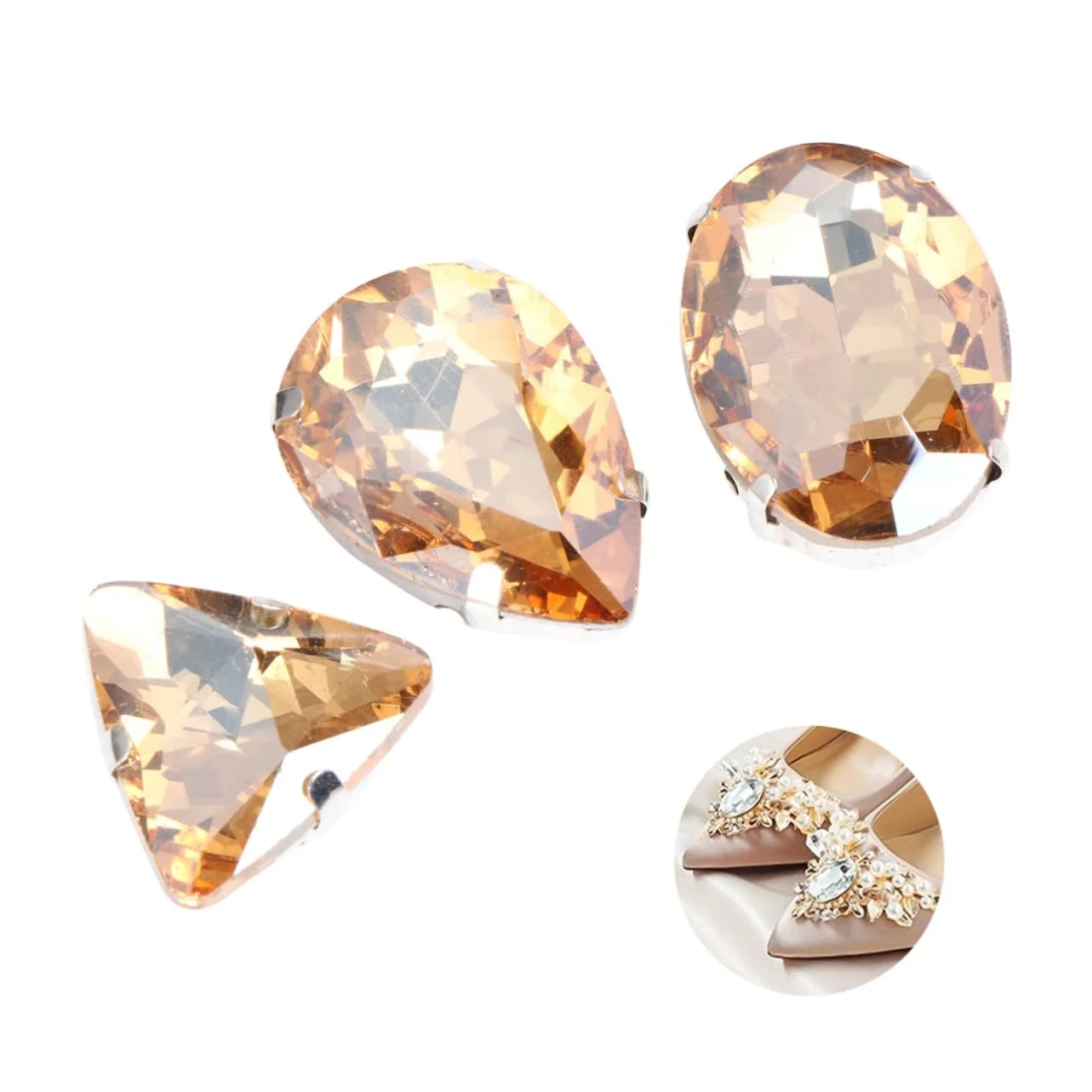 Стразы Хрустальные Lurrose 100 шт Капля, фото №2