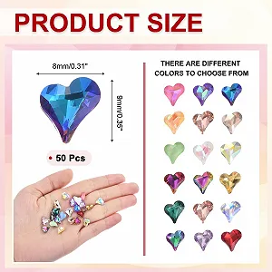 3D Шарм для ногтей QUARKZMAN Сердце Кристаллы 8 x 9 мм Голубой synthetic.ua - Фото 1