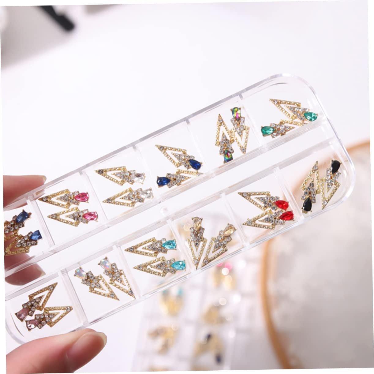 Підвіска для нігтів зі стразами PLAFOPE Стріла зі сплаву, 72 шт., фото №7