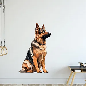 Наклейка на стіну GRAZDesign Dog German Shepherd 61 x 40 см synthetic.ua - Фото 1