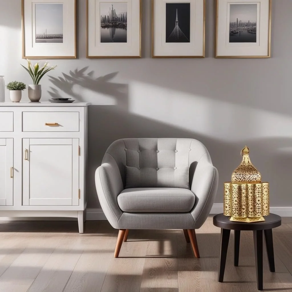 Настільна лампа Marrakesch Orient & Mediterran Interior Feryal Марокканська 37 см E27 Металевий плафон Золота, фото №2