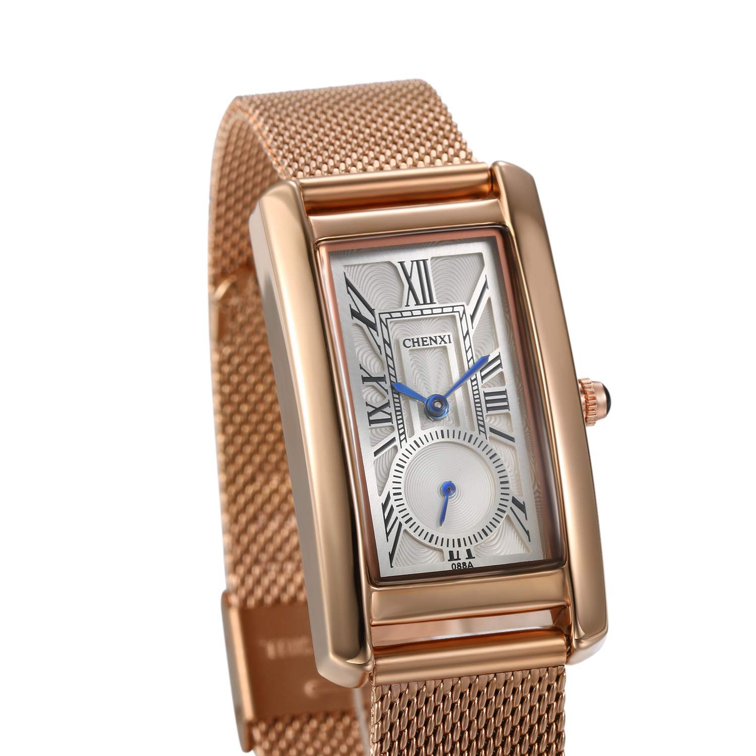 Женские часы JewelryWe Кварцевые Аналоговые Прямоугольный Циферблат с Римскими Цифрами Черный/Белый, фото №3 Женские часы JewelryWe Кварцевые Аналоговые Прямоугольный Циферблат с Римскими Цифрами Черный/Белый, фото №3