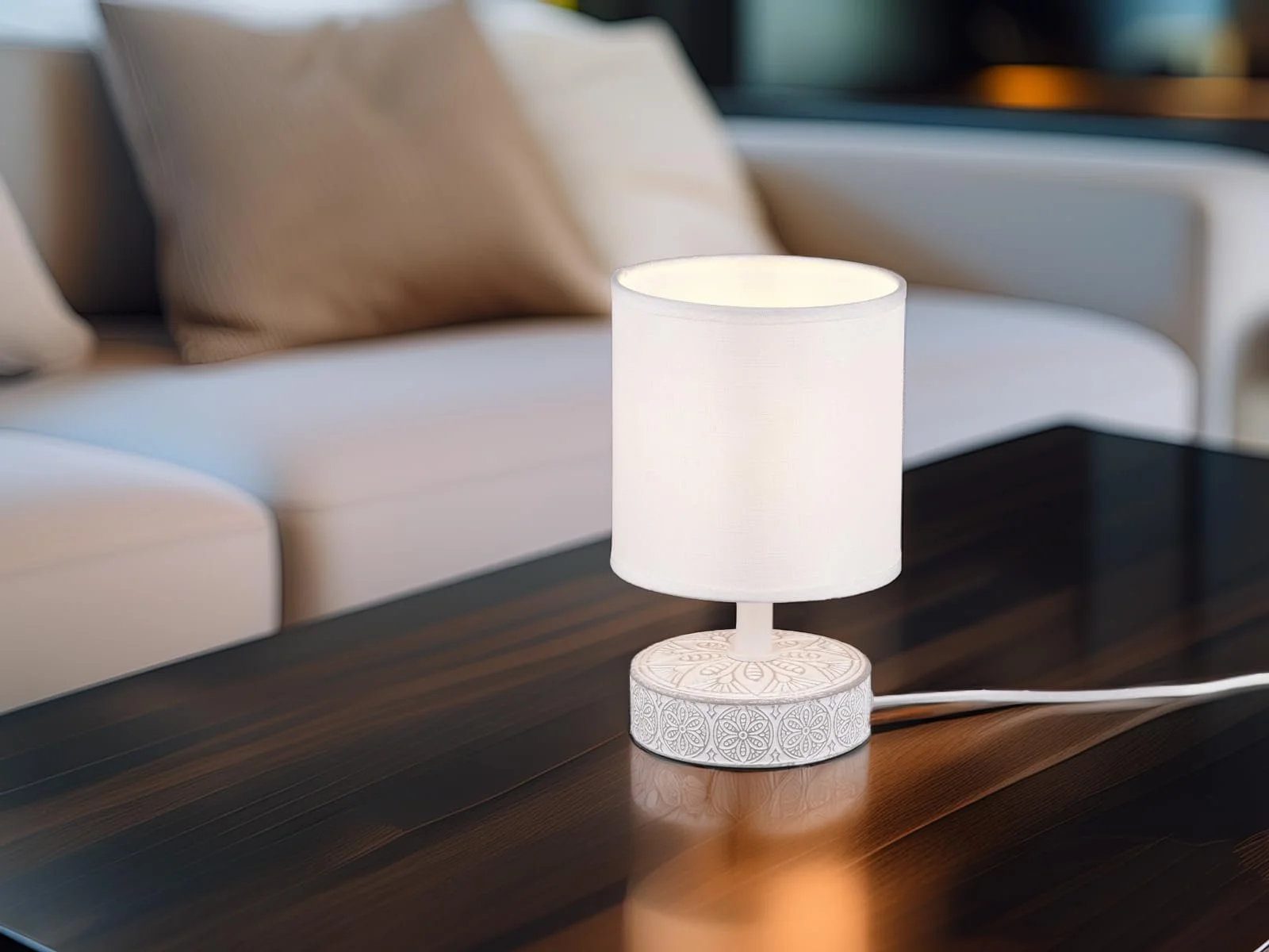 Настільна лампа 20 см E14 White, фото №2