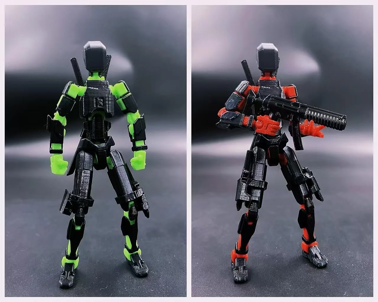 Фигурка T13 Titan 13 3D Printed Multi-Joints Black, Red, Green, фото №8
