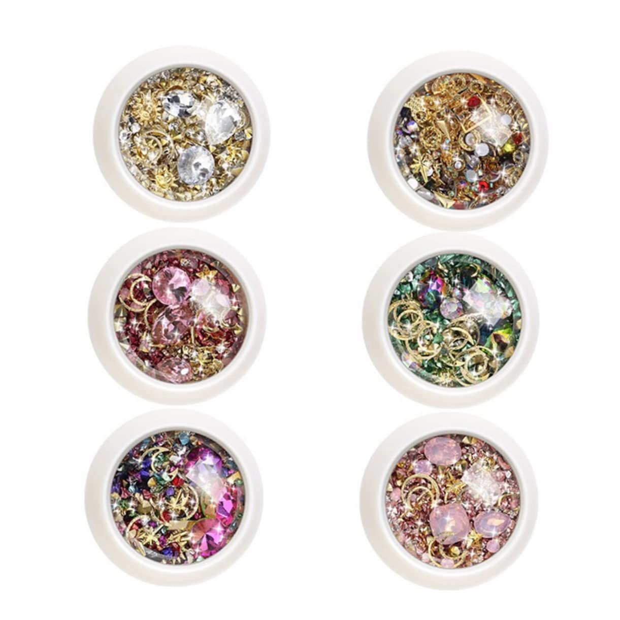 Набор страз для ногтей 6 шт. Микс, фото №1