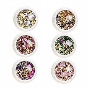 Набор страз для ногтей 6 шт. Микс - Фото 1
