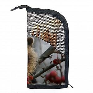 Набір кистей для макіяжу та сумка Forest Red Panda Fruit 12 шт. Кольорові-1753 - Фото 1