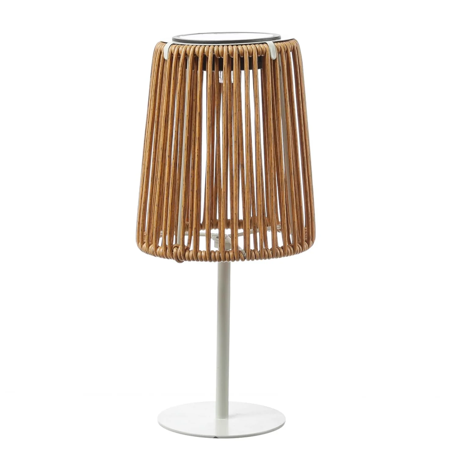 Настільна лампа MARELIDA LED Solar Plastic Rope Rattan Look Basket Look Warm White 19 см Brown, фото №2