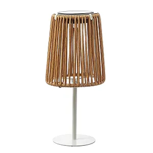 Настільна лампа MARELIDA LED Solar Plastic Rope Rattan Look Basket Look Warm White 19 см Brown synthetic.ua - Фото 1