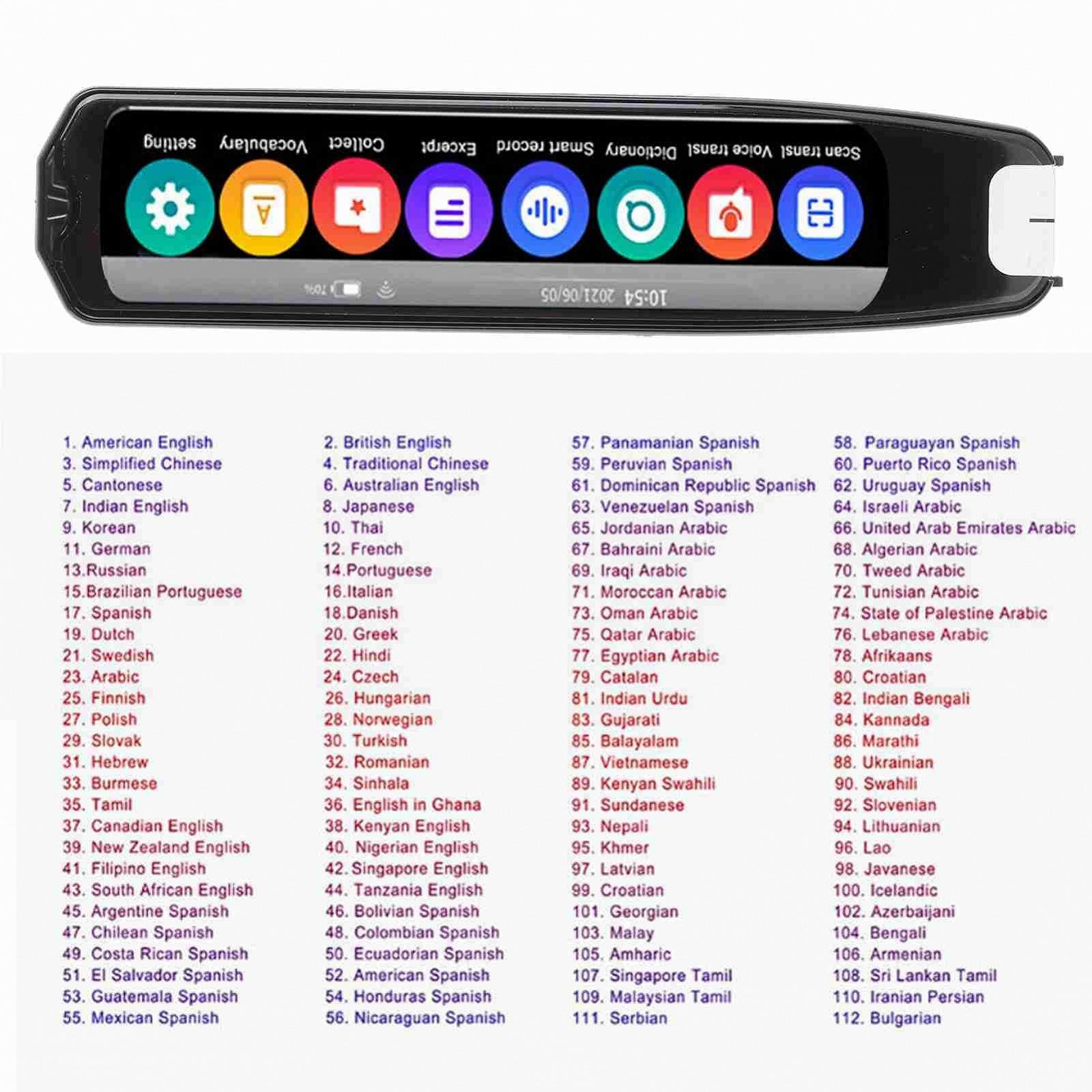 Електронний голосовий перекладач 113 мовами, 8 мов офлайн-перекладу, фото №7 Електронний голосовий перекладач 113 мовами, 8 мов офлайн-перекладу, фото №7
