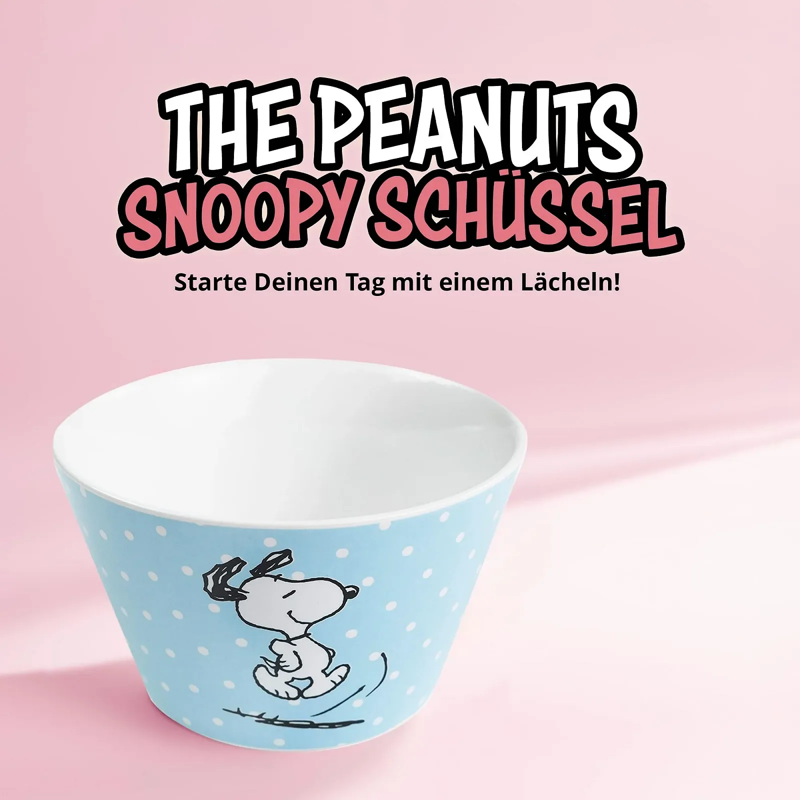 Миска United Labels The Peanuts Snoopy 500 мл, синяя в горошек, фото №2