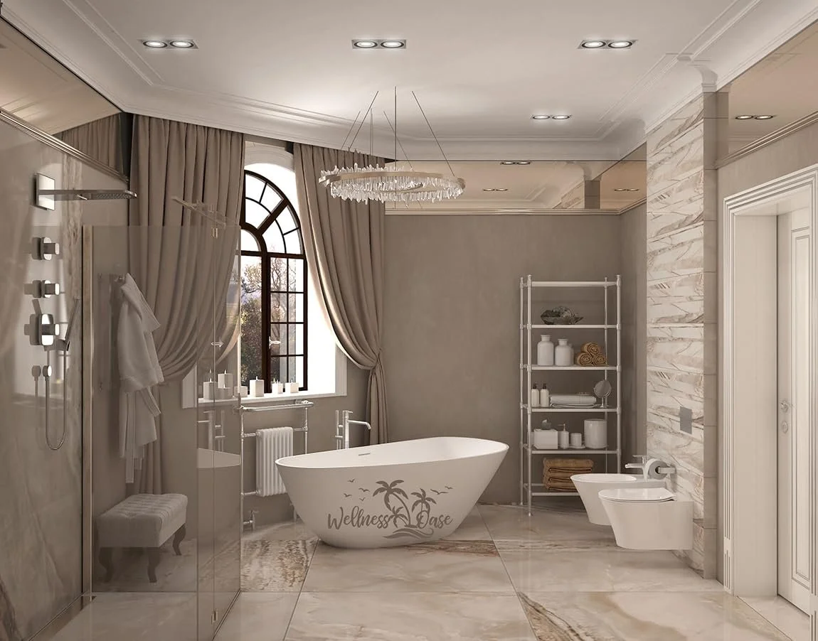 Наклейка на стіну S-PKM401 Пальми Велнес-оазис Морська 100 x 48 см, фото №6