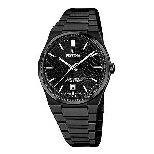 Годинник Festina Rive Swiss Made Acier Black, Браслет - Фото 1