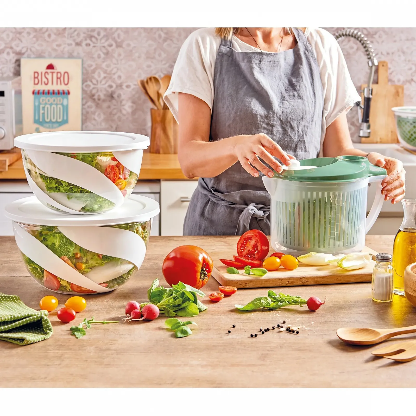 Салатник Snips Пластик 5 л Белый 27 x 27 x 15 см, фото №7