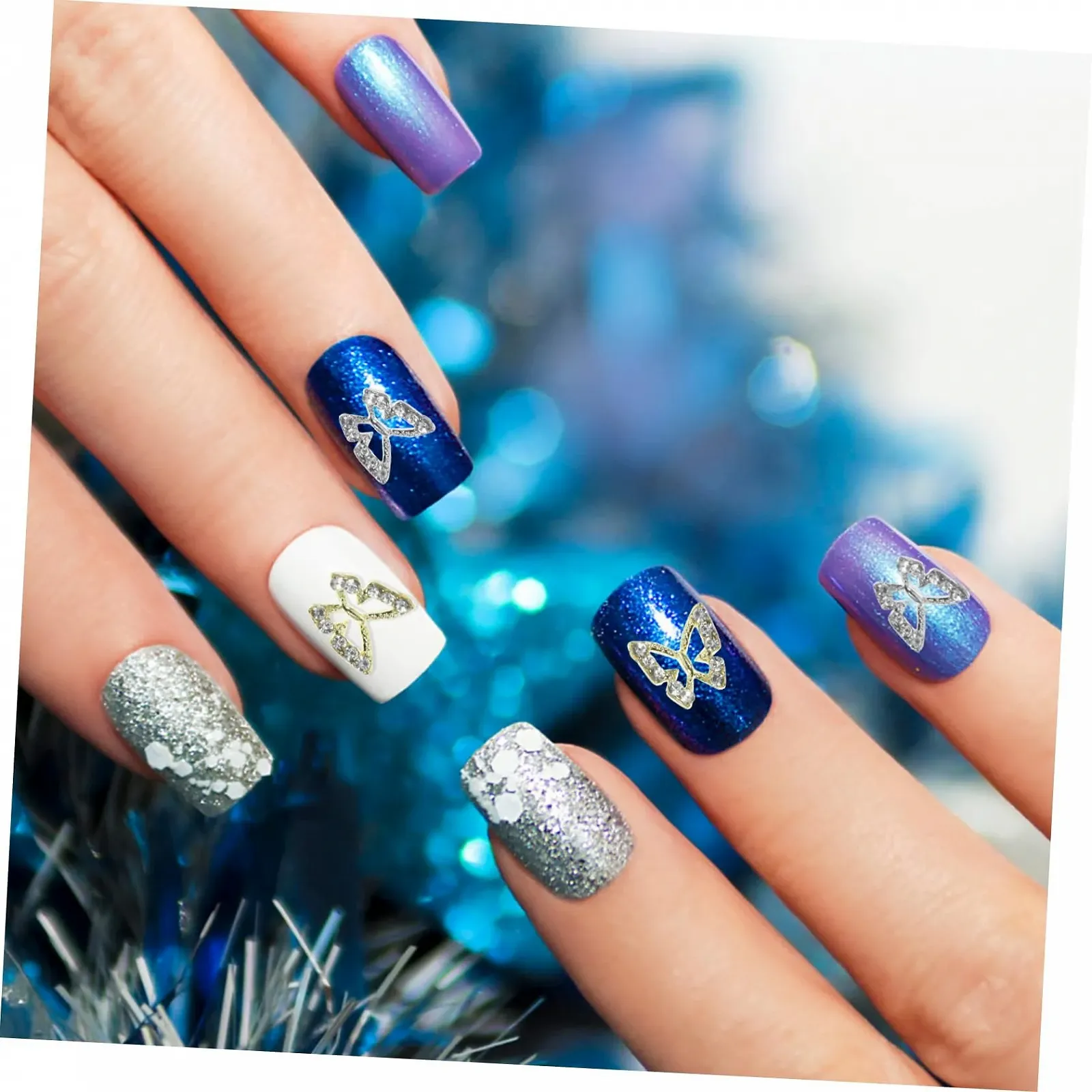 Украшения для ногтей Бабочки 40 шт., фото №6