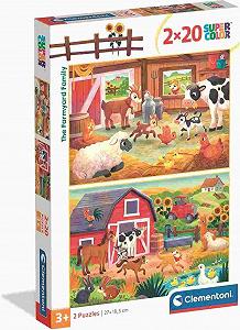 Пазл Clementoni The Farmyard Family 24818 2 x 20 деталей 3-6 лет - Фото 1