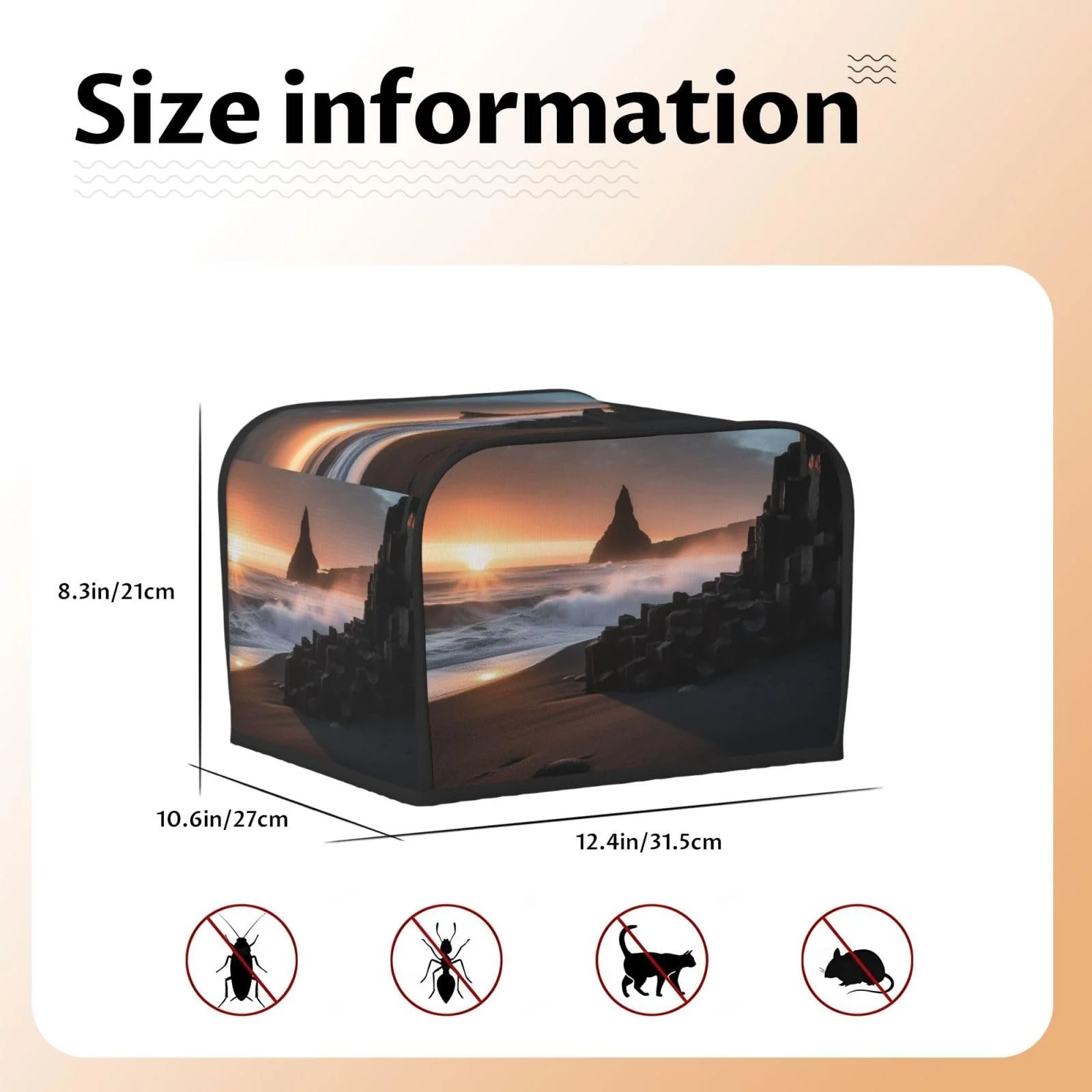 Чохол для тостера на 4 скибочки з двома кишенями, фото №2 Чохол для тостера на 4 скибочки з двома кишенями, фото №2