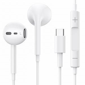Наушники Проводные USB C Вставные Наушники с Микрофоном USBC Наушники Type C Совместимы с iPhone 15/15 Plus/15 Pro/15 Pro Max/16/16 Pro/iPad Pro/Air/Samsung Galaxy S24 S23 S22 S21 - Белые - Фото 1