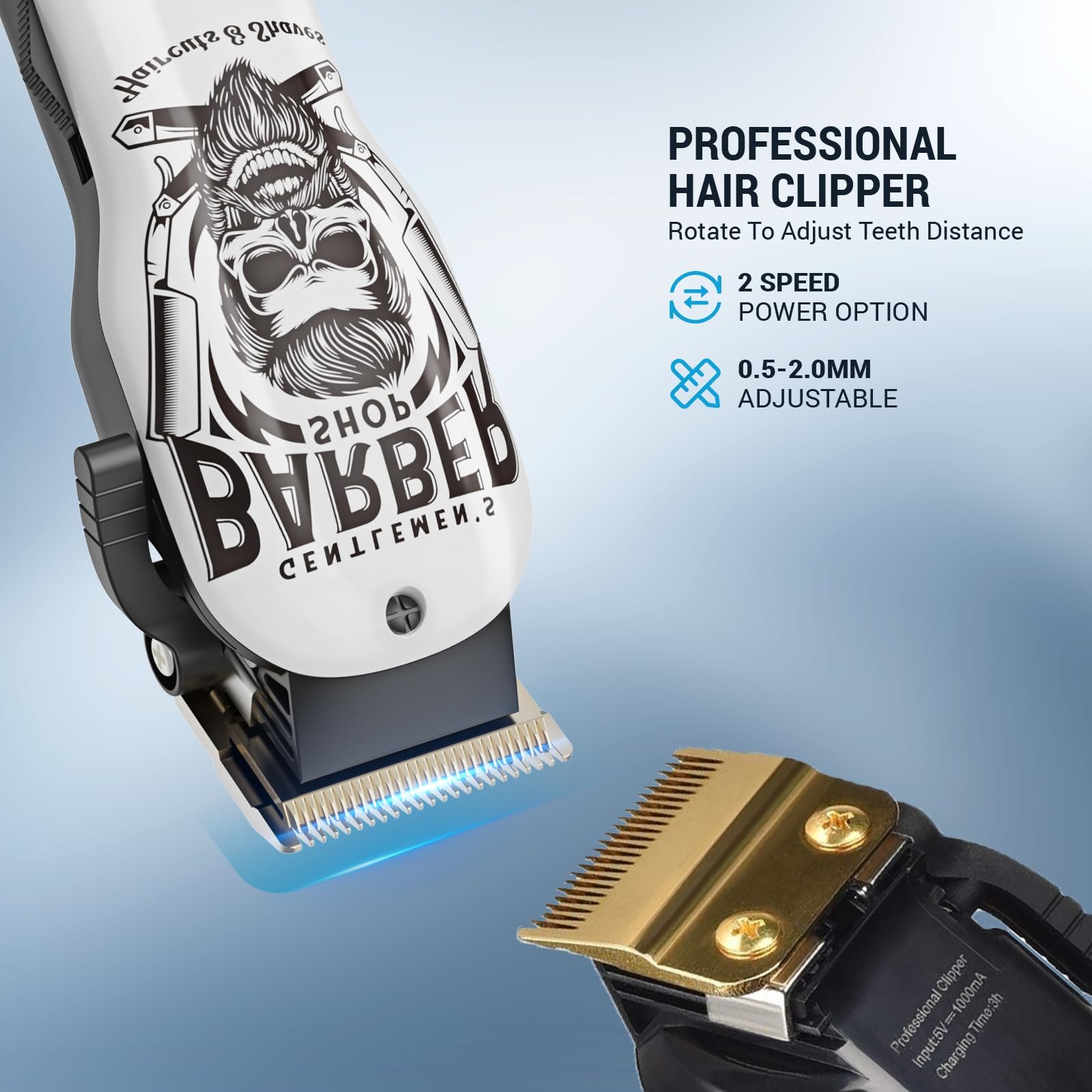 Триммер для волос и бороды Bestbomg Professional Y4 2000 mAh Graffiti, фото №4 Триммер для волос и бороды Bestbomg Professional Y4 2000 mAh Graffiti, фото №4