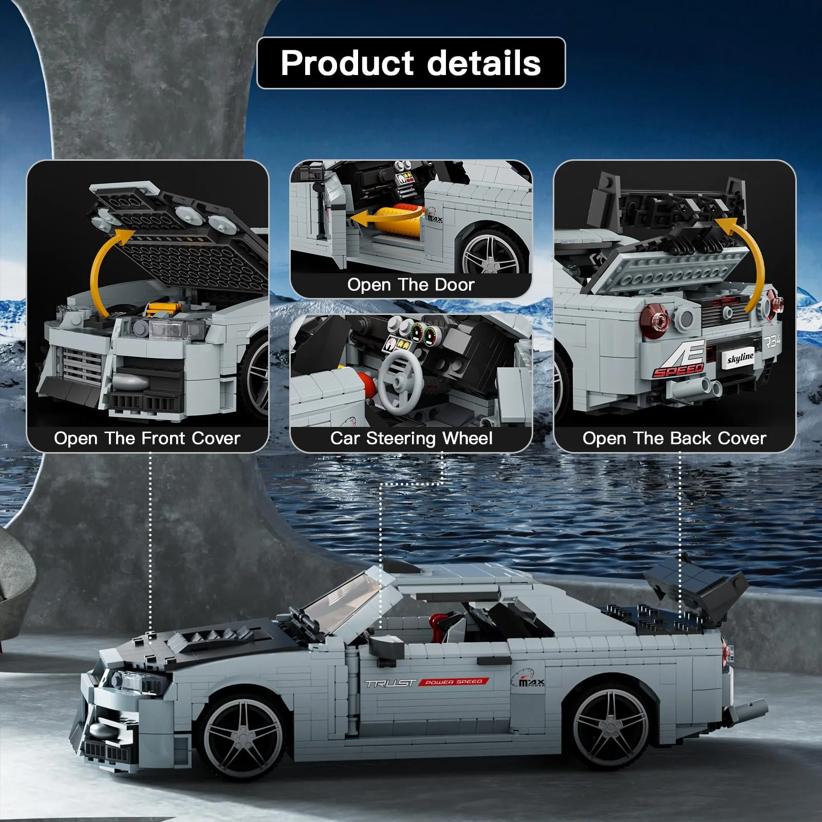 Конструктор Mould King Speed Champion GTR, 1513 деталей, фото №6 Конструктор Mould King Speed Champion GTR, 1513 деталей, фото №6