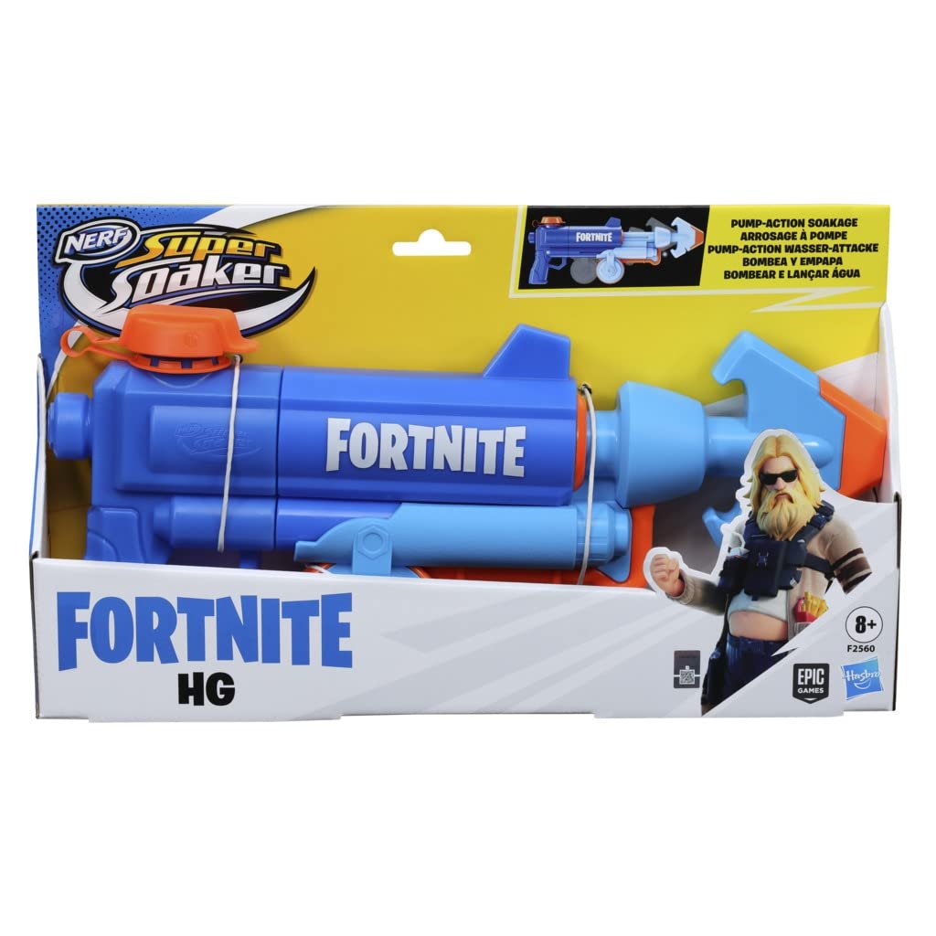 Водяной бластер Nerf Super Soaker Fortnite HG, водяная атака с насосом, игры на открытом воздухе для подростков и взрослых, фото №3