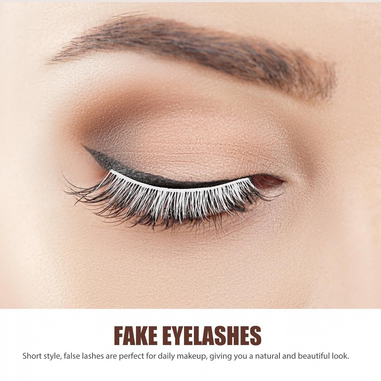 Накладные ресницы FRCOLOR из химического волокна, белые, 3 пары, фото №3