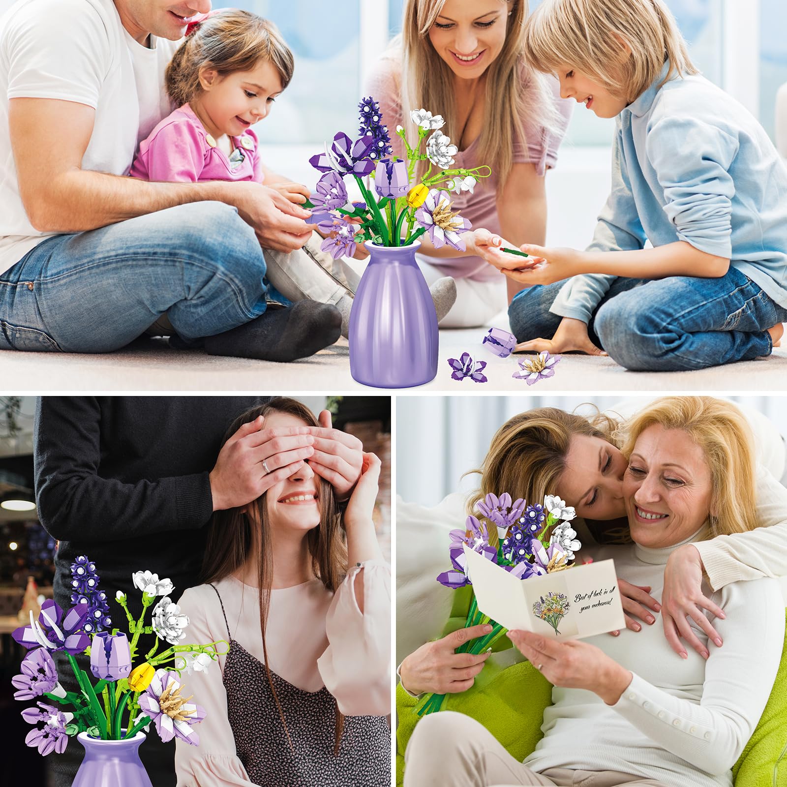 Конструктор JDMDKB Flower Set Декор Квітковий набір 659 шт., фото №6