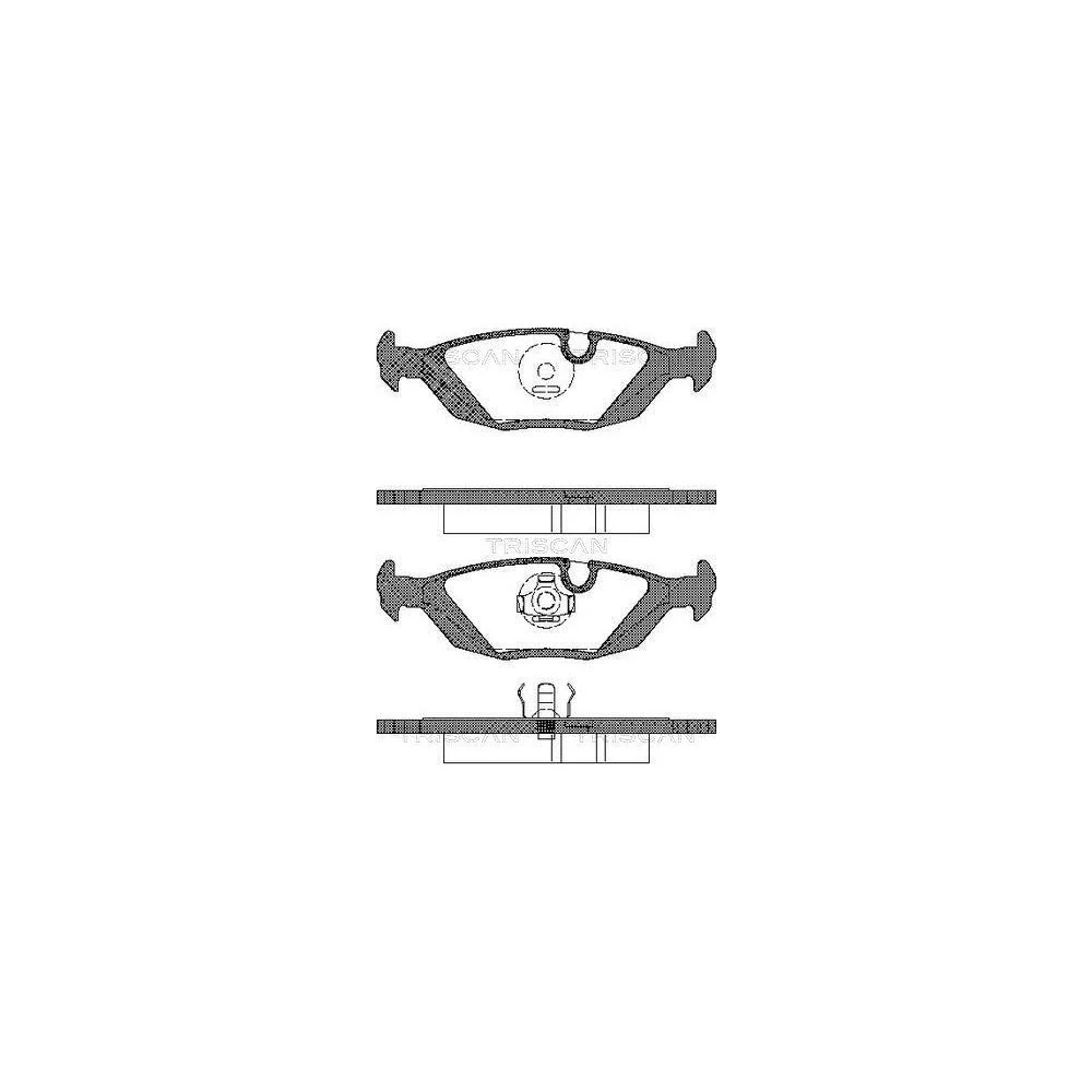 Комплект гальмівних колодок, дискові гальма TRISCAN 8110 65849 для SAAB VOLVO, задня вісь, фото №1