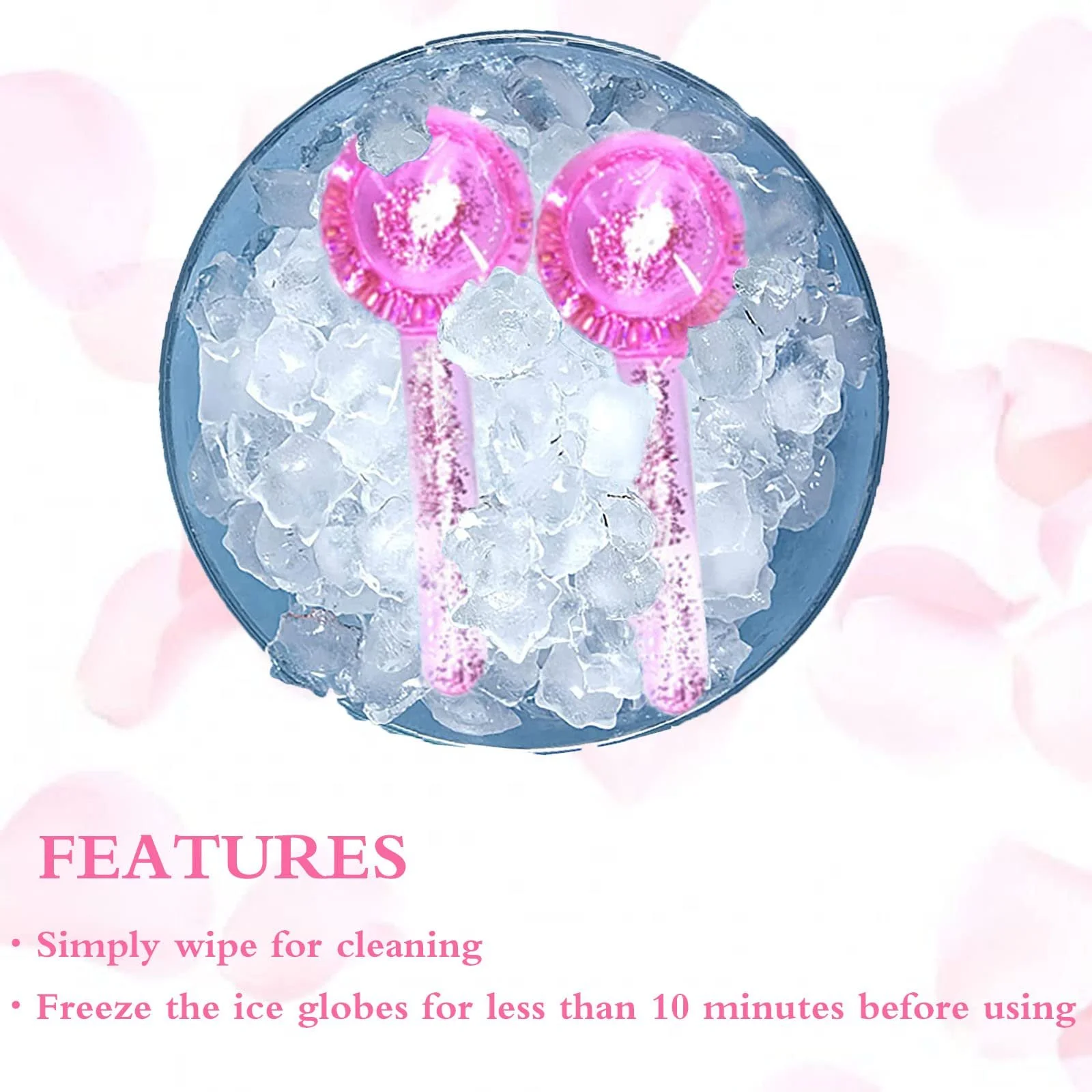 Роликовий масажер для обличчя Facial Ice Globes охолоджувальні кульки, фото №6