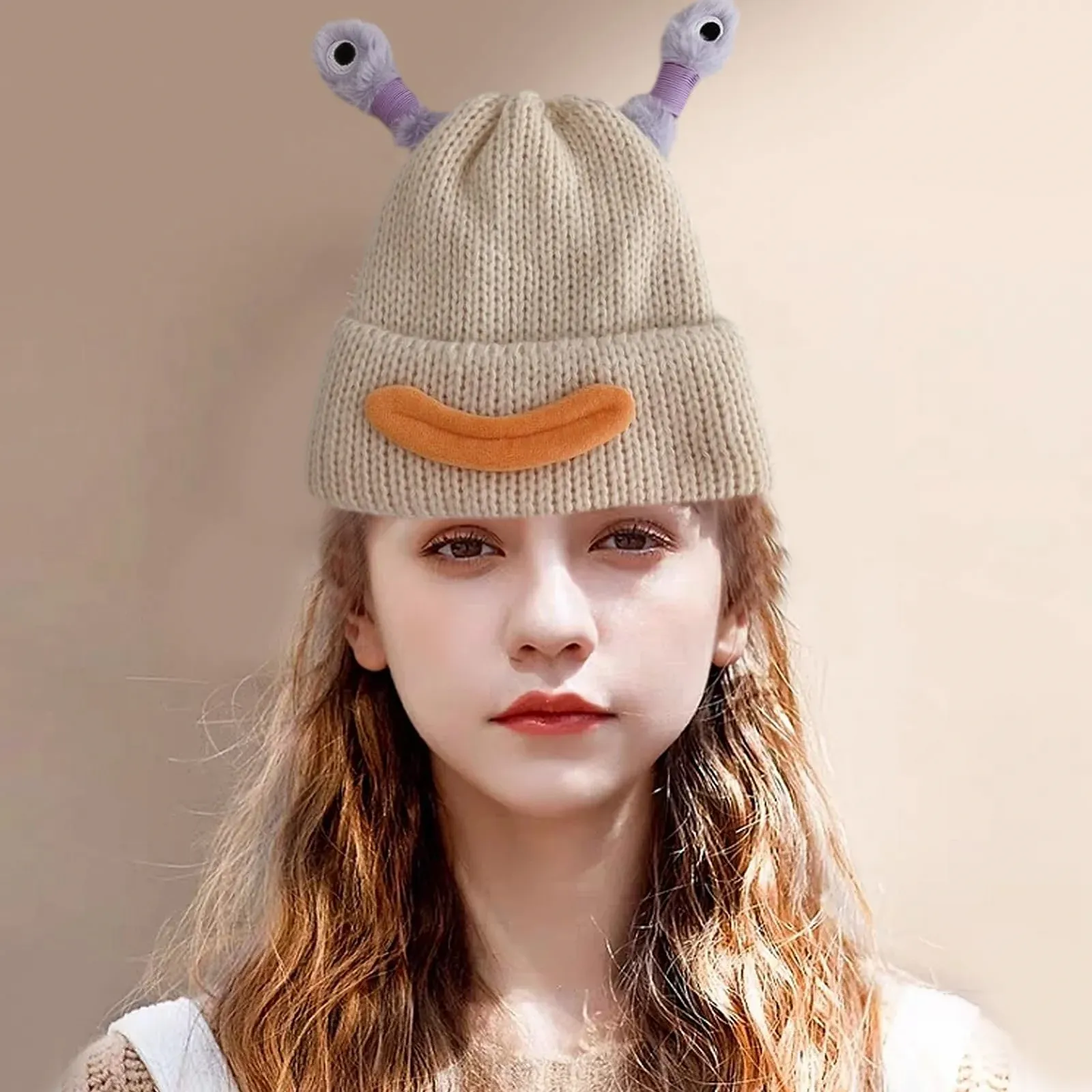 Шапка-бини Demaxiyad Смешная, зимняя трикотажная, фото №6