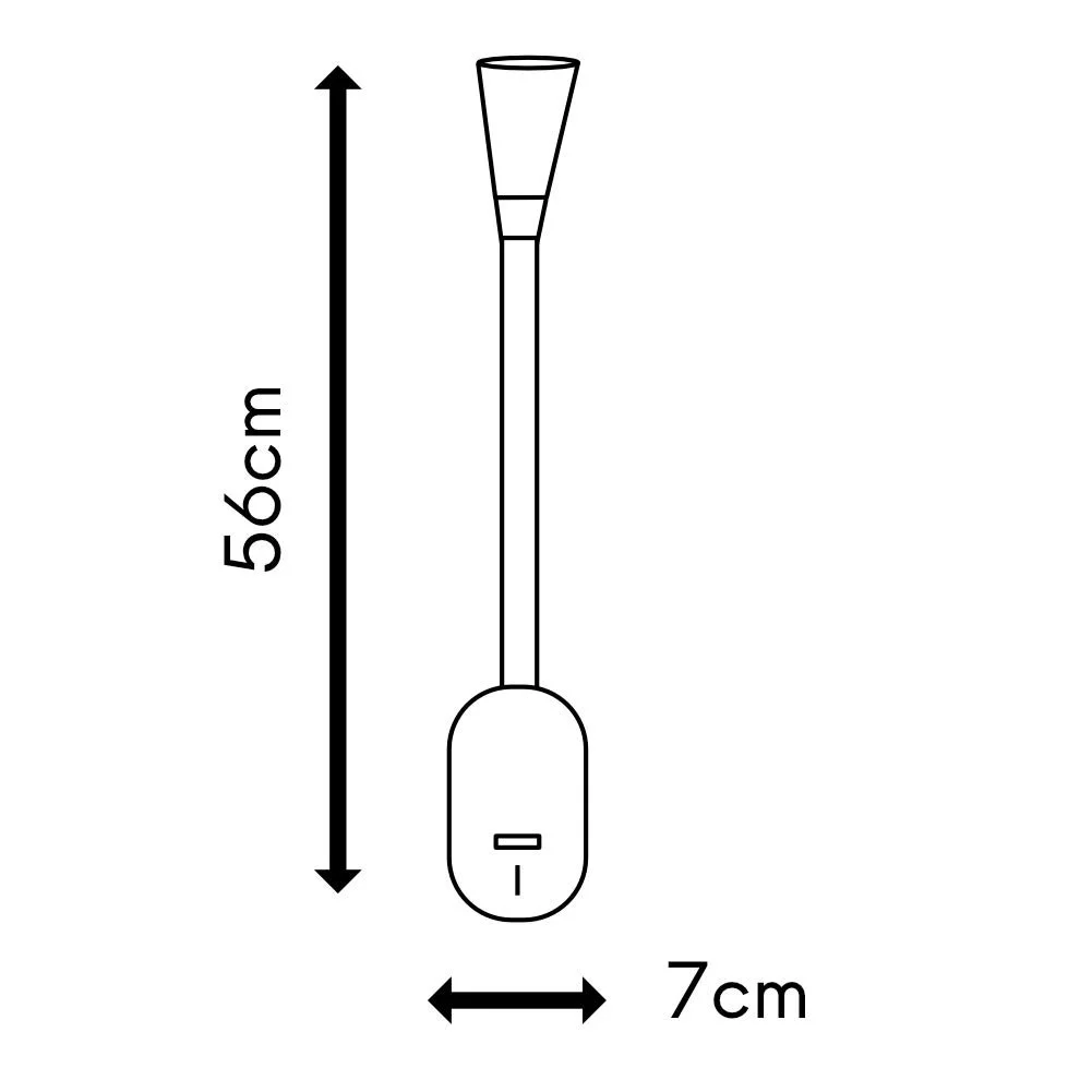 Настільна лампа kalb Material für Möbel Tulipano II Bed Light 4.5 W LED Reading Light USB Charging Station Біла, фото №3