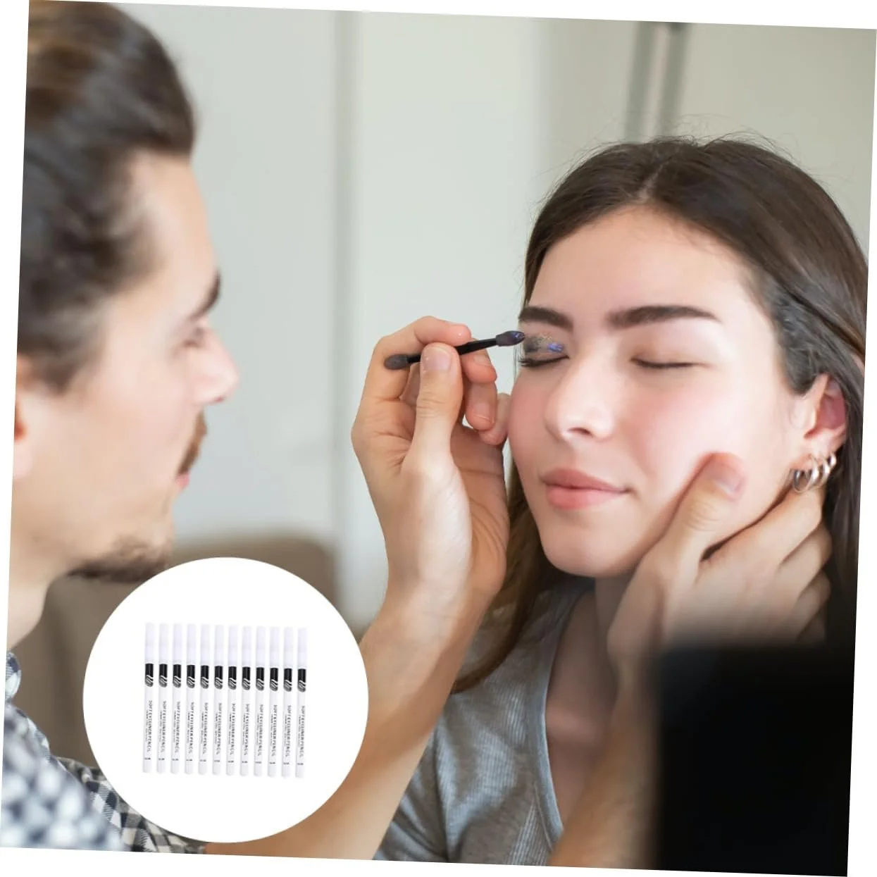 Карандаш для глаз minkissy 24st Белый, фото №5