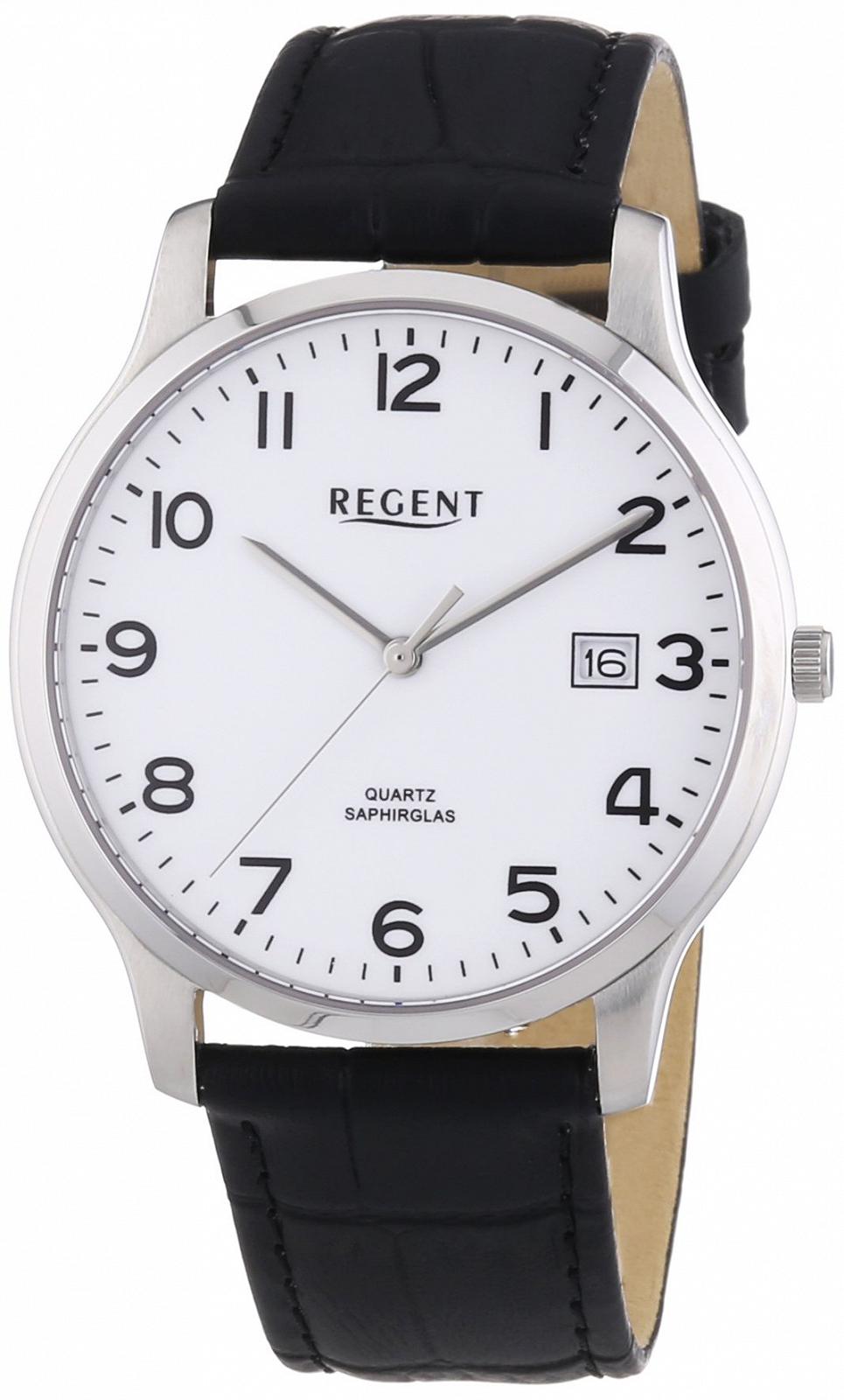 Кварцовий годинник Regent 11110662 зі шкіряним ремінцем, фото №1