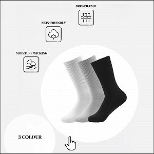 Носки Trainer Black, White, Grey, Sports 35-50, 80% Cotton (6 пар) synthetic.ua - Фото 1