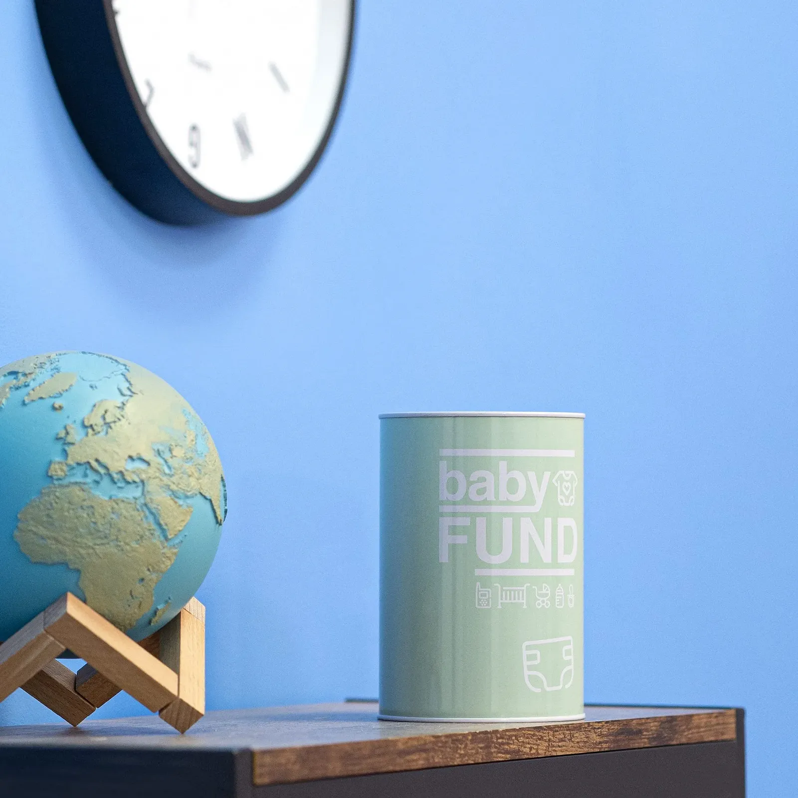 Скарбничка FISURA Baby Fund велика сталева, фото №4