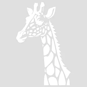 Наклейка на стіну GRAZDesign Жирафа Сафарі самоклеюча 87 x 57 см біла synthetic.ua - Фото 1
