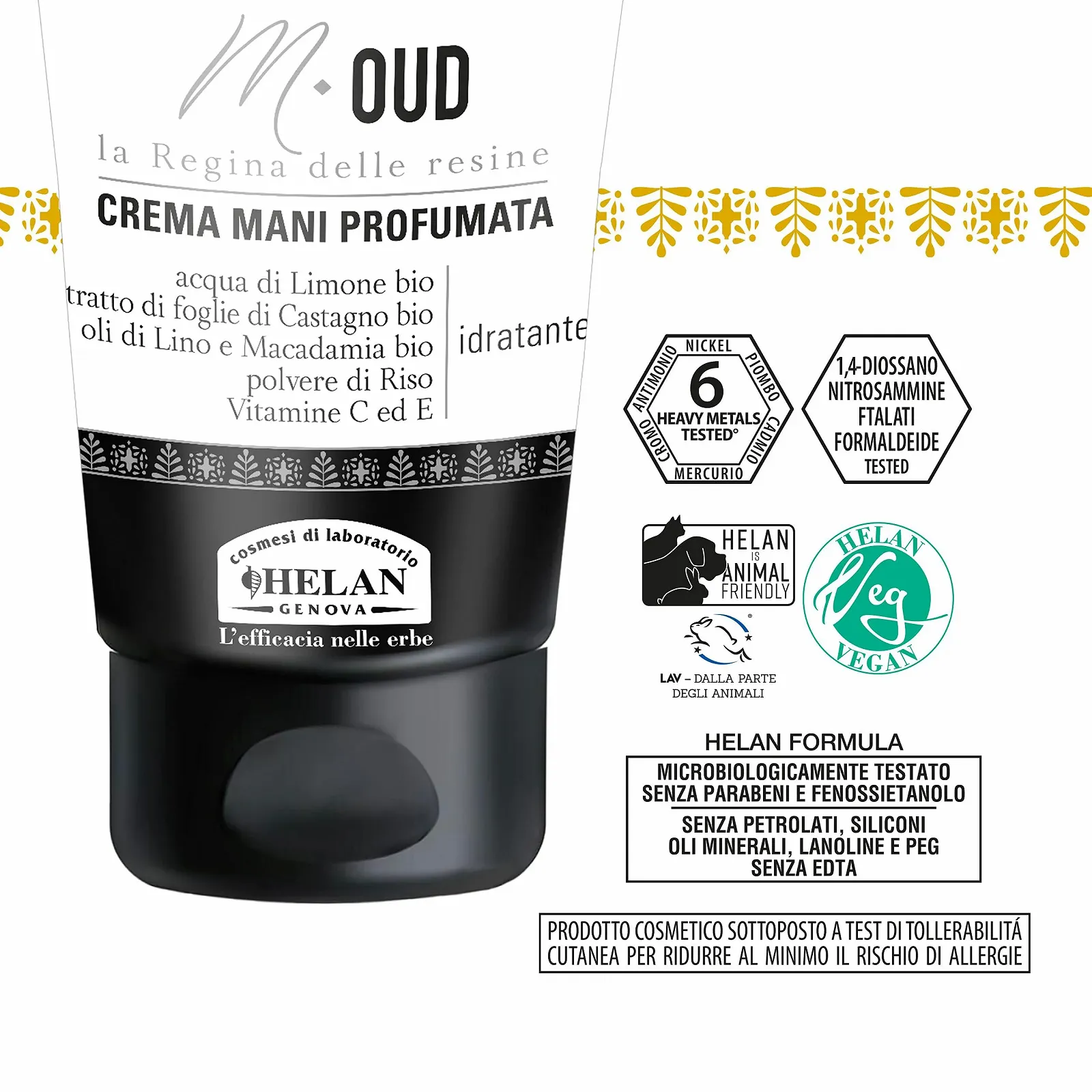 Крем Helan M Oud для сухой и потрескавшейся кожи рук, успокаивающий, с витаминами C и D, антиоксидантный, увлажняющий крем для рук с маслом льна для мягкой кожи, нежирный, фото №3