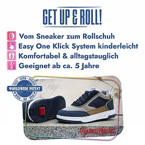 Роликові кросівки BREEZY ROLLERS для дітей, дитячі synthetic.ua - Фото 1