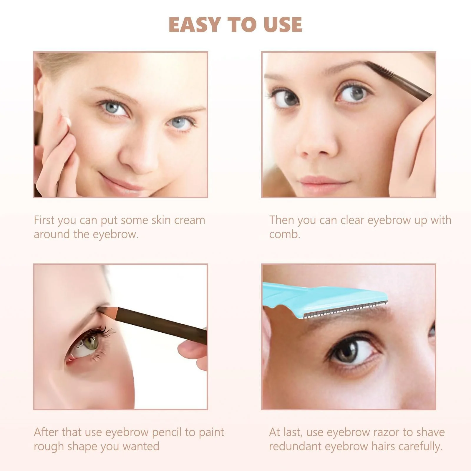 Бритва для брів Pack of 40 Eyebrow Razors for Women 40 шт. Синій, рожевий, фото №4 Бритва для брів Pack of 40 Eyebrow Razors for Women 40 шт. Синій, рожевий, фото №4