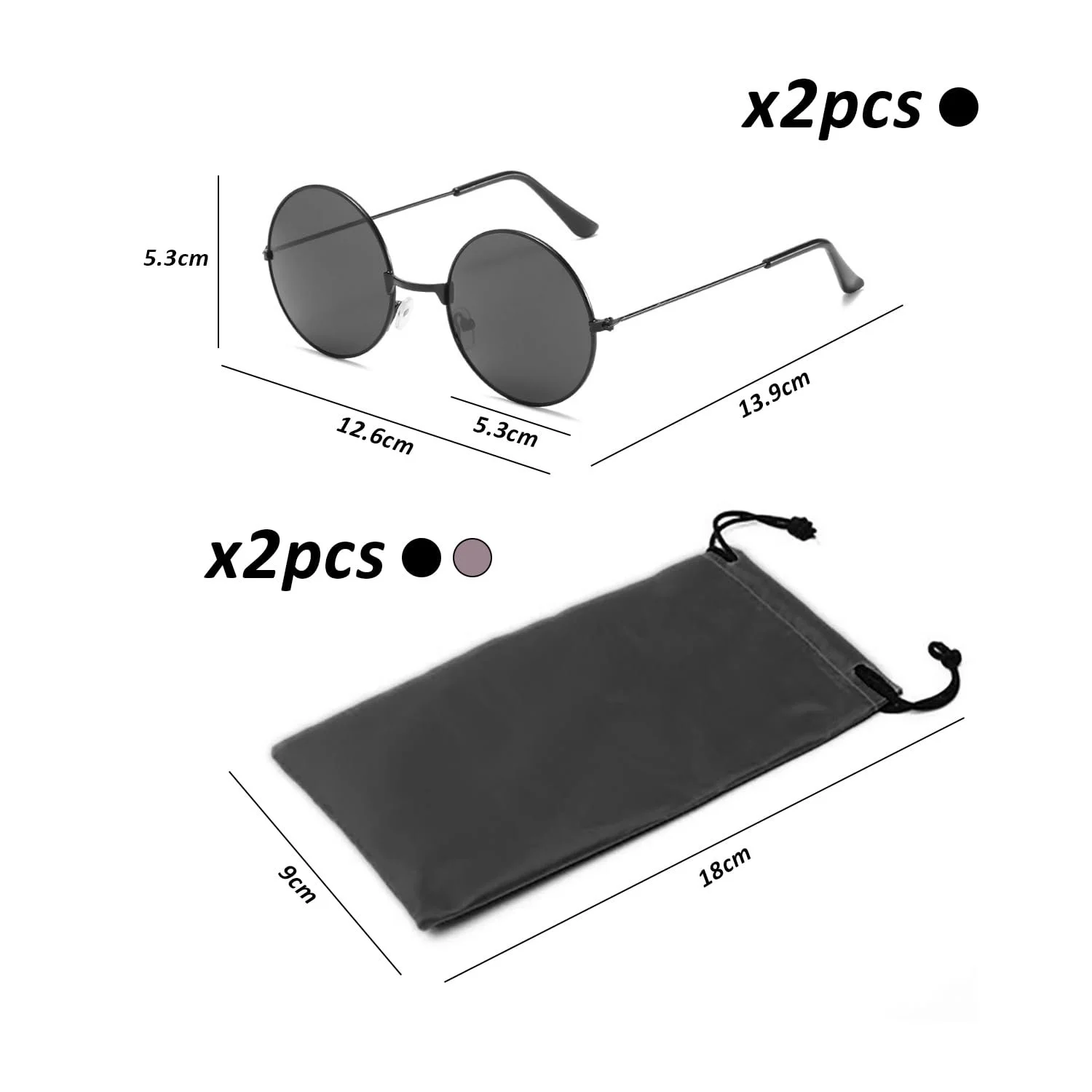Круглі сонцезахисні окуляри TAFACE 2 x Чорний з Сірими Вкрапленнями Унісекс, фото №2 Круглі сонцезахисні окуляри TAFACE 2 x Чорний з Сірими Вкрапленнями Унісекс, фото №2