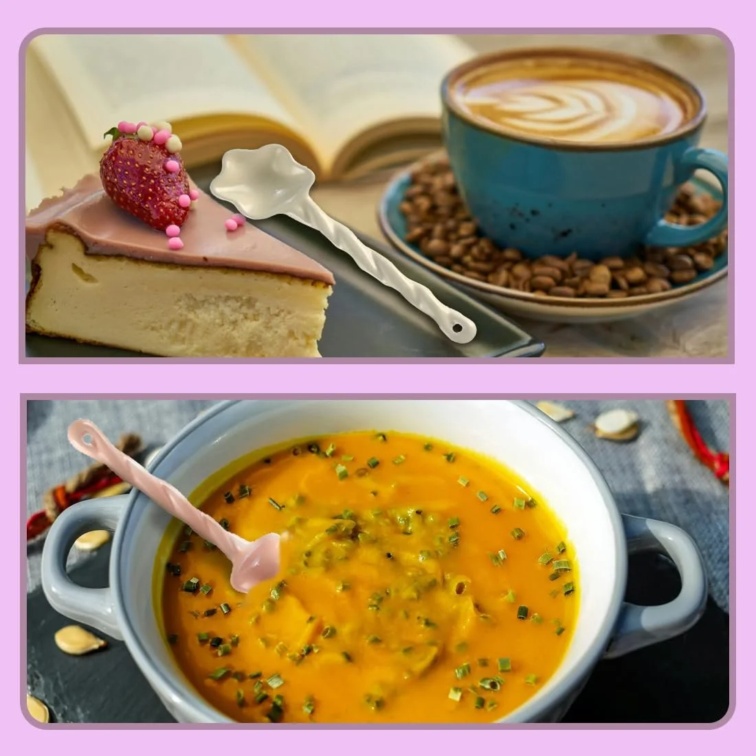 Ложка керамічна Star-Shaped, набір 4 шт, різнокольорова, фото №5