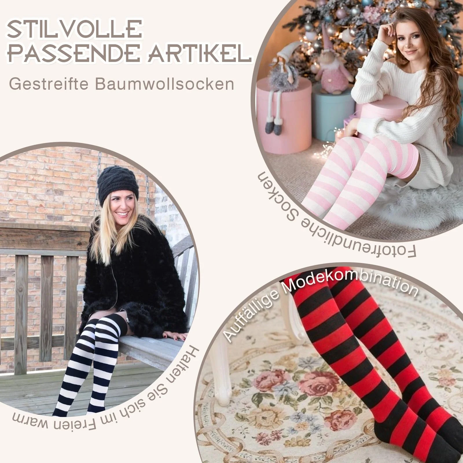 Гольфи ZOCONE Смугасті вище коліна 4 пари, фото №6