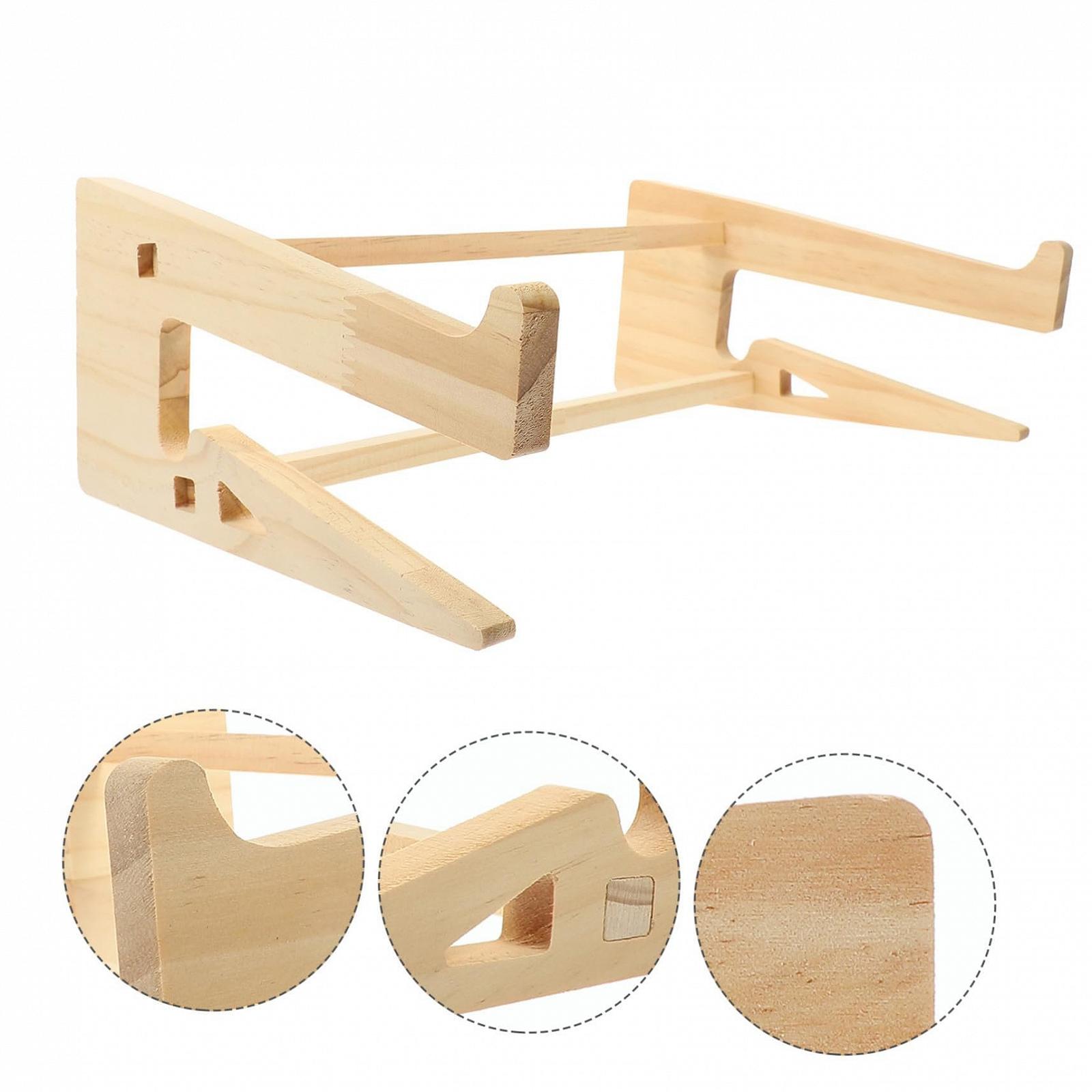 Підставка Деревʼяна для ноутбука Портативна Ергономічна для столу Компактна та легка, фото №3