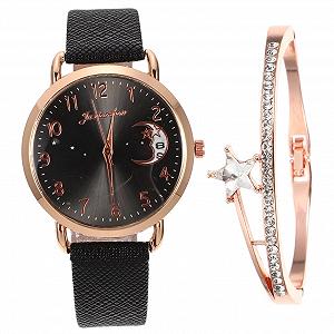 Женские часы WRITWAA Moon Ювелирные Маленькие Золотые Женские Часы Браслет Белый - Фото 1